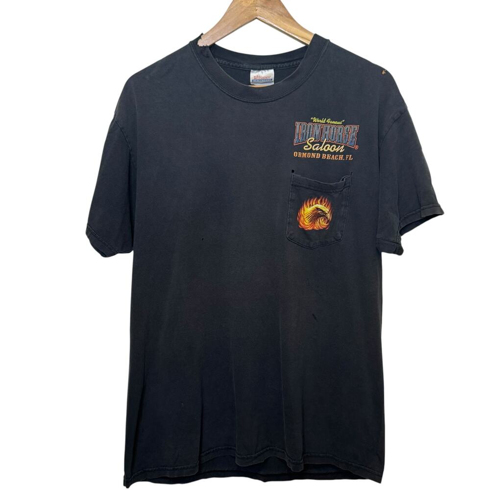 Vintage 2004 Iron Horse Saloon Size Large Pocket T-Shirt Daytona Bike Week